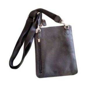 COACH Brown Genuine Leather Messenger/Crossbody Bag Purse